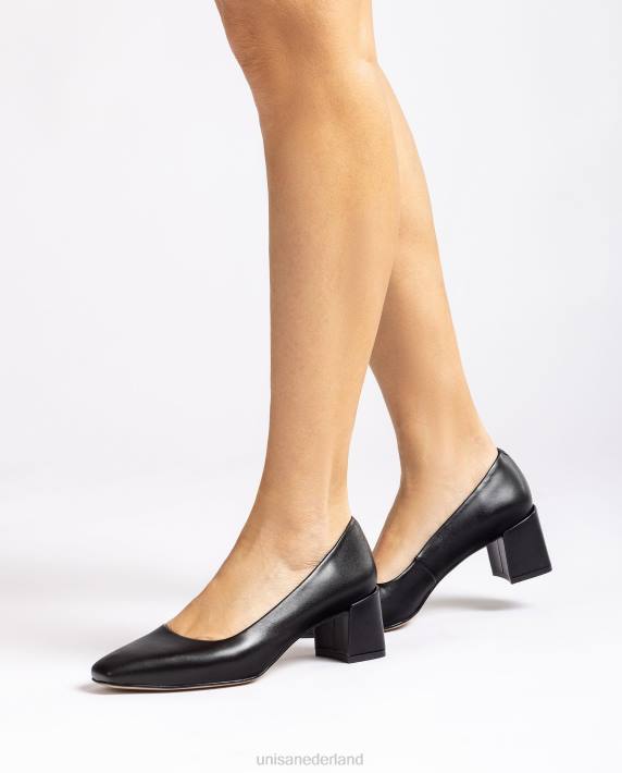 Unisa 02B0556 pump met brede hak vrouwen zwart