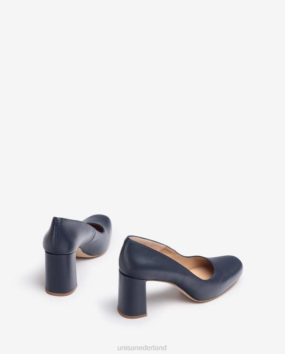 Unisa 02B0561 pump met vierkante neus en een plateau vrouwen blauw