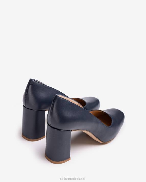 Unisa 02B0561 pump met vierkante neus en een plateau vrouwen blauw