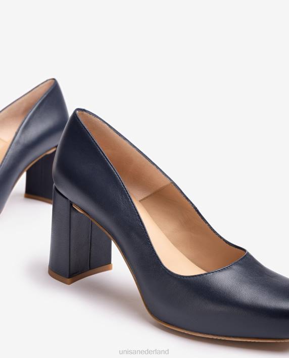 Unisa 02B0561 pump met vierkante neus en een plateau vrouwen blauw