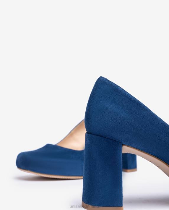 Unisa 02B0562 pump met vierkante neus en een plateau vrouwen blauw
