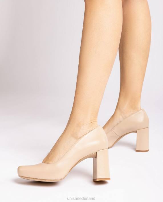 Unisa 02B0564 pump met vierkante neus en een plateau vrouwen beige