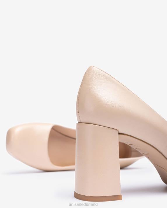 Unisa 02B0564 pump met vierkante neus en een plateau vrouwen beige
