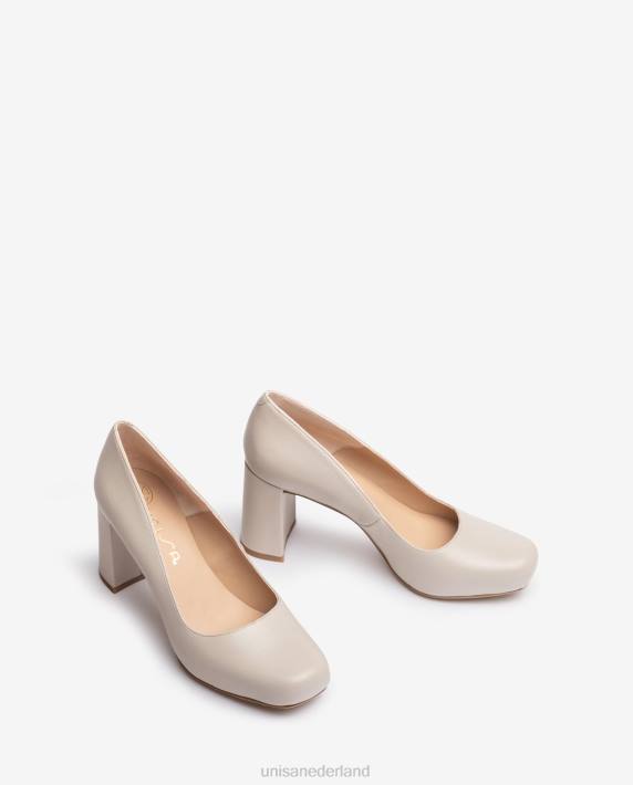 Unisa 02B0565 pump met vierkante neus en een plateau vrouwen beige
