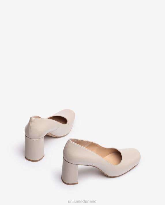 Unisa 02B0565 pump met vierkante neus en een plateau vrouwen beige