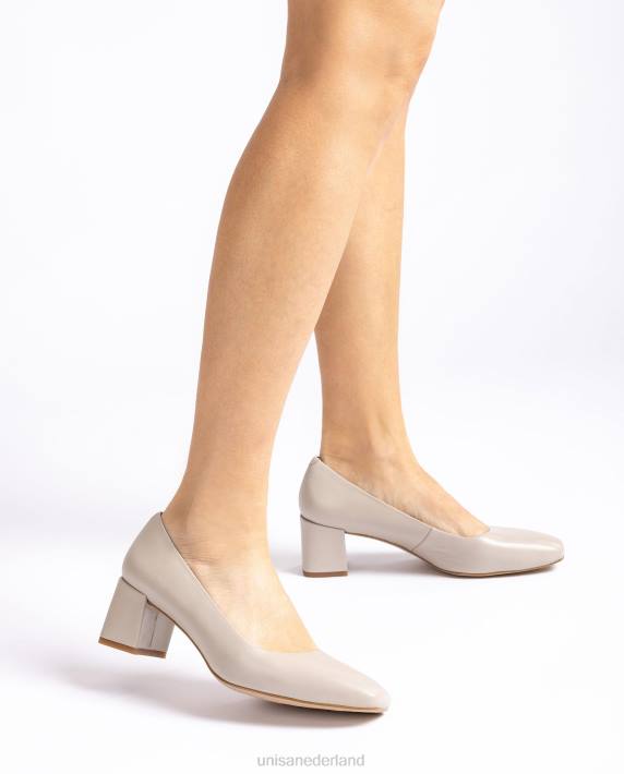 Unisa 02B0566 pump met brede hak vrouwen beige