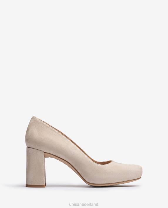 Unisa 02B0567 pump met vierkante neus en een plateau vrouwen beige
