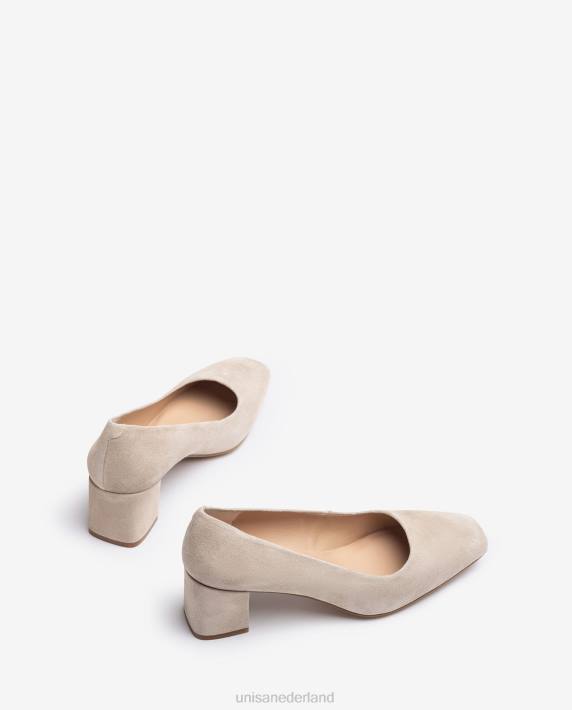 Unisa 02B0568 pump met brede hak vrouwen beige