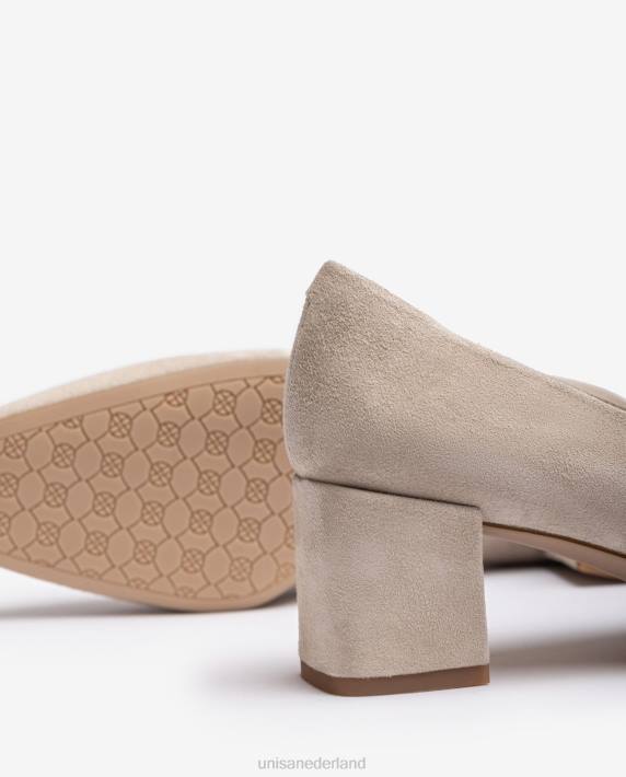 Unisa 02B0568 pump met brede hak vrouwen beige