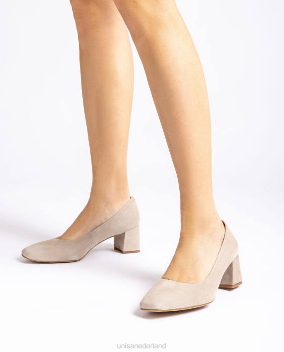 Unisa 02B0568 pump met brede hak vrouwen beige