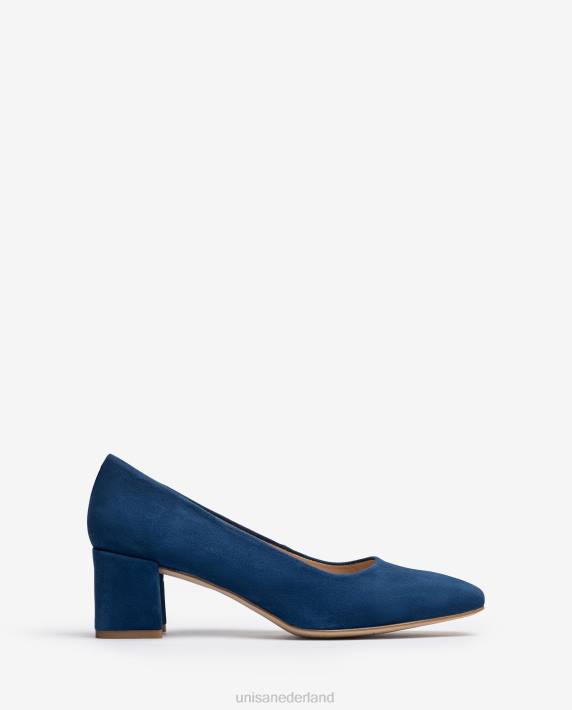 Unisa 02B0572 pump met brede hak vrouwen blauw