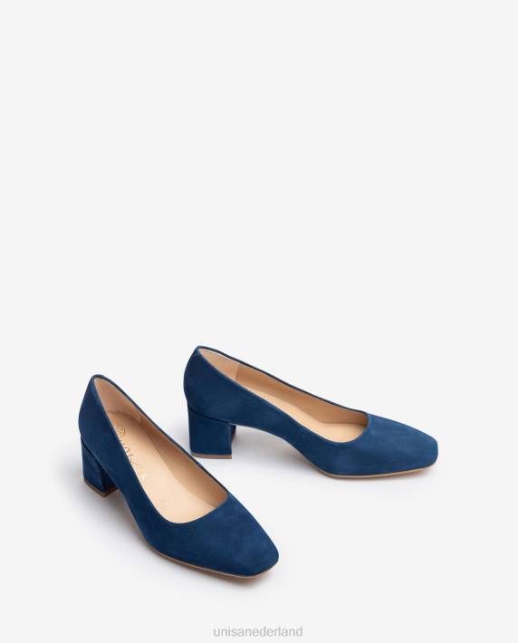 Unisa 02B0572 pump met brede hak vrouwen blauw