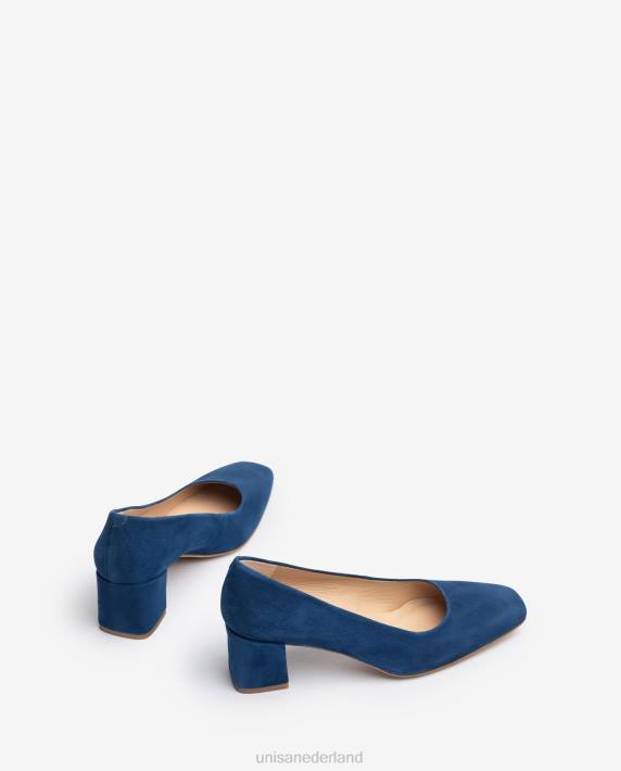 Unisa 02B0572 pump met brede hak vrouwen blauw