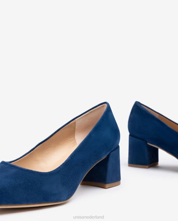 Unisa 02B0572 pump met brede hak vrouwen blauw