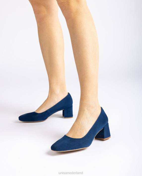 Unisa 02B0572 pump met brede hak vrouwen blauw
