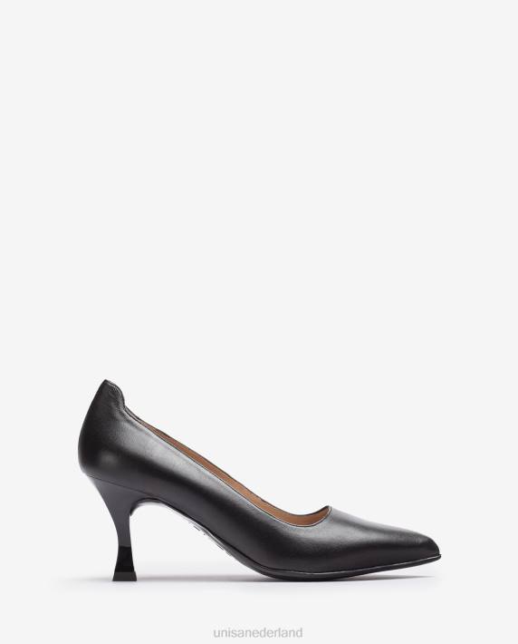 Unisa 02B0573 pump met een geverfde hak vrouwen zwart