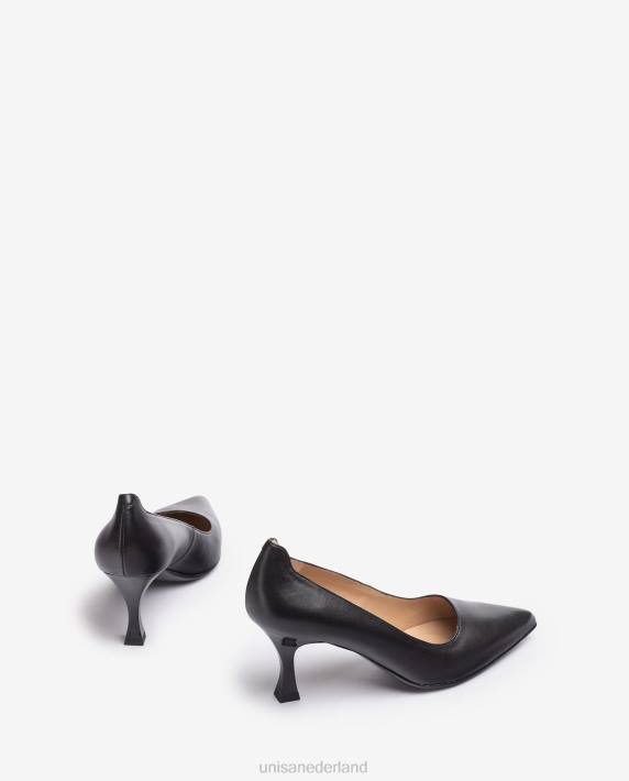 Unisa 02B0573 pump met een geverfde hak vrouwen zwart