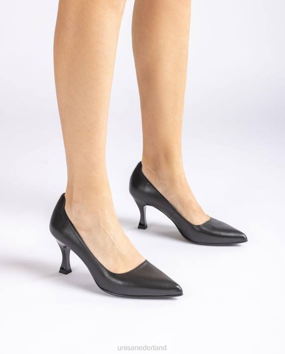 Unisa 02B0573 pump met een geverfde hak vrouwen zwart