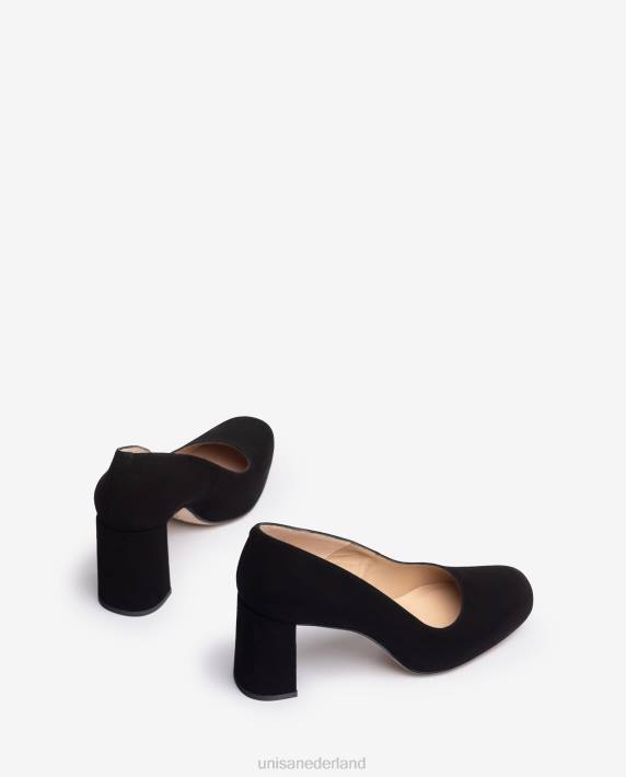 Unisa 02B0579 pump met vierkante neus en een plateau vrouwen zwart