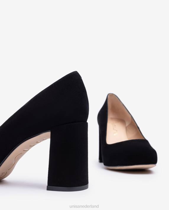 Unisa 02B0579 pump met vierkante neus en een plateau vrouwen zwart