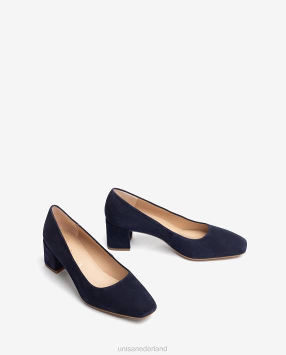 Unisa 02B0581 pump met brede hak vrouwen blauw
