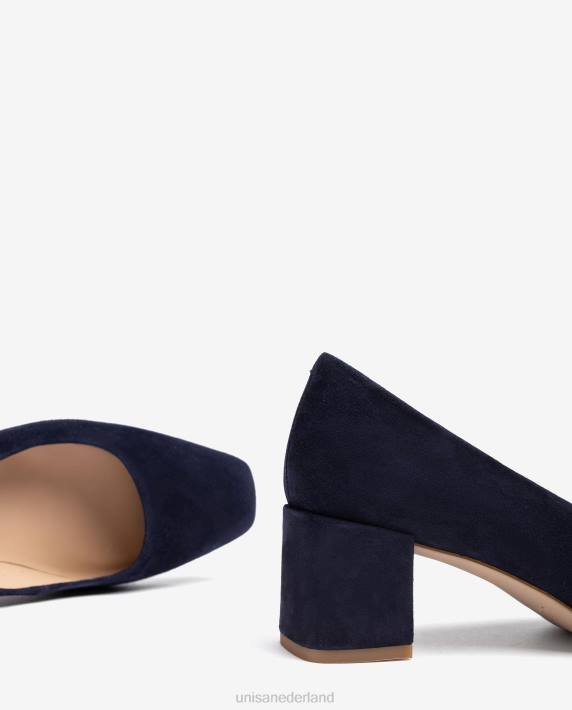 Unisa 02B0581 pump met brede hak vrouwen blauw