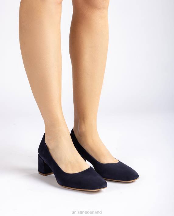 Unisa 02B0581 pump met brede hak vrouwen blauw