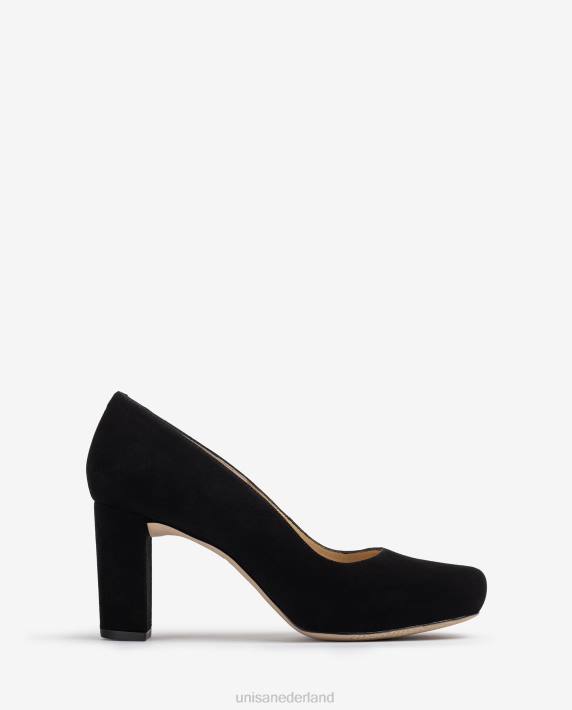 Unisa 02B0595 pumps met vierkante neus en plateau vrouwen zwart