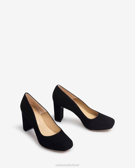Unisa 02B0595 pumps met vierkante neus en plateau vrouwen zwart