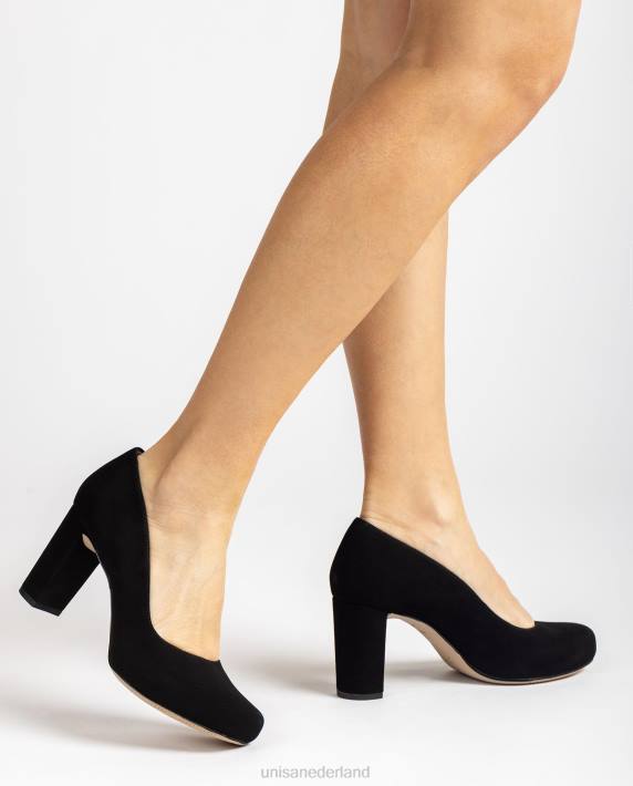 Unisa 02B0595 pumps met vierkante neus en plateau vrouwen zwart