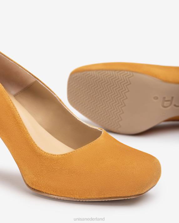 Unisa 02B0596 pumps met vierkante neus en plateau vrouwen bruin