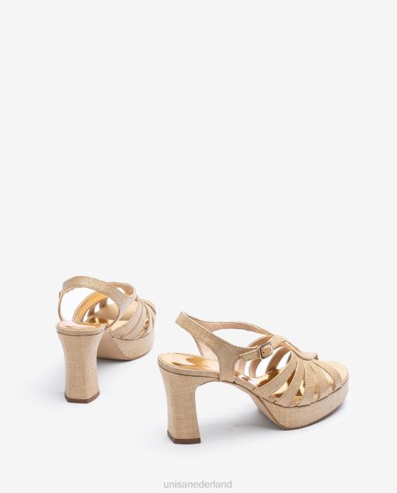 Unisa 02B01311 sandaal gemaakt in raffia vrouwen bruin