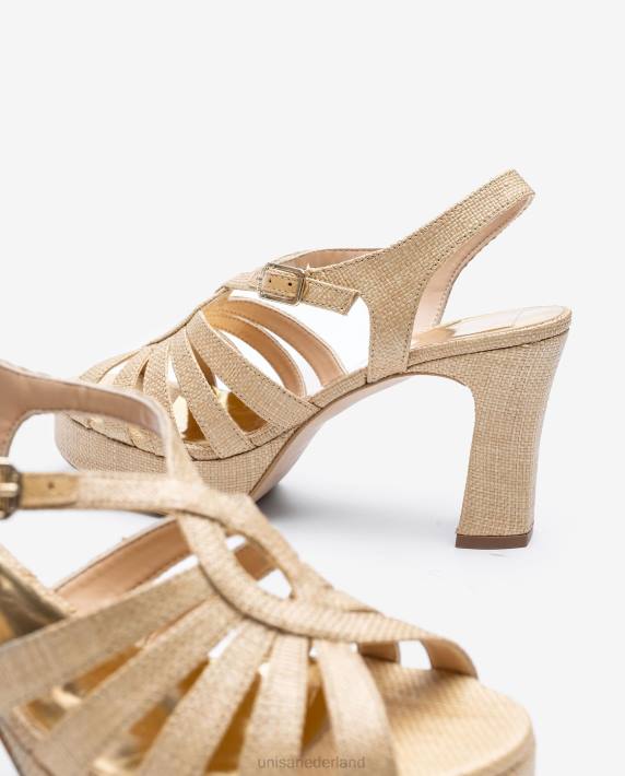 Unisa 02B01311 sandaal gemaakt in raffia vrouwen bruin