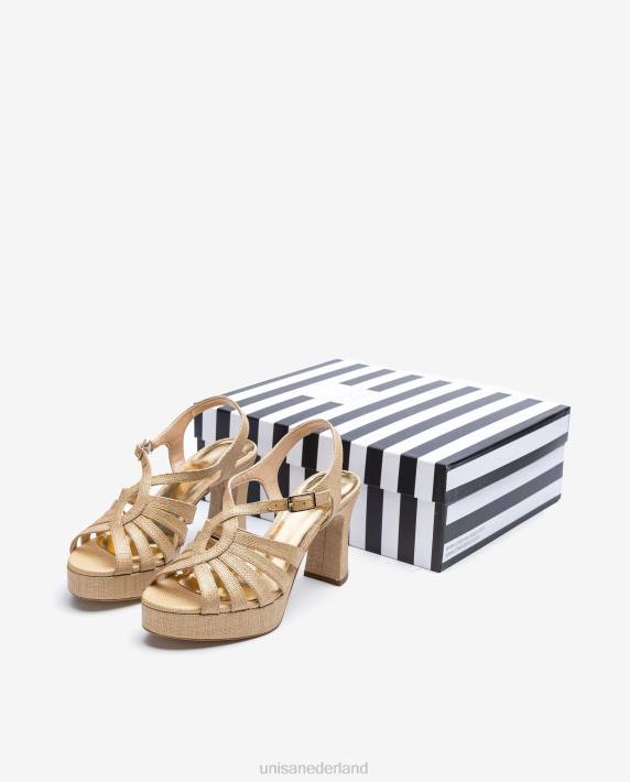 Unisa 02B01311 sandaal gemaakt in raffia vrouwen bruin