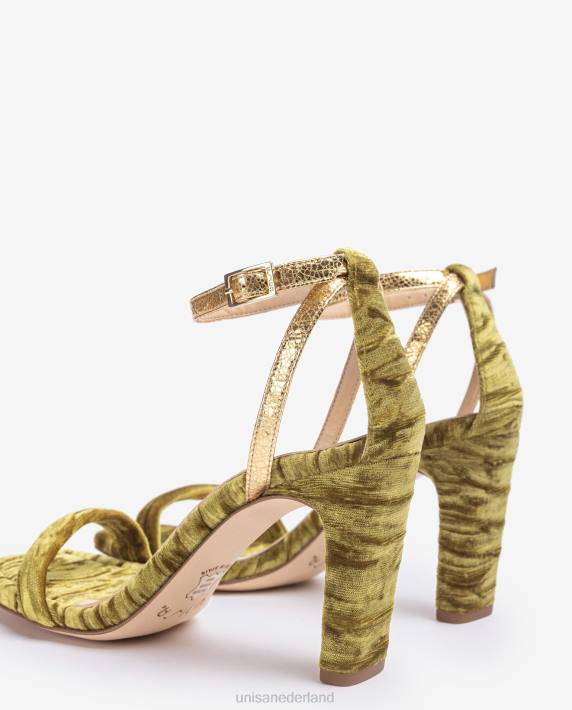 Unisa 02B01314 fluwelen sandaal vrouwen groente