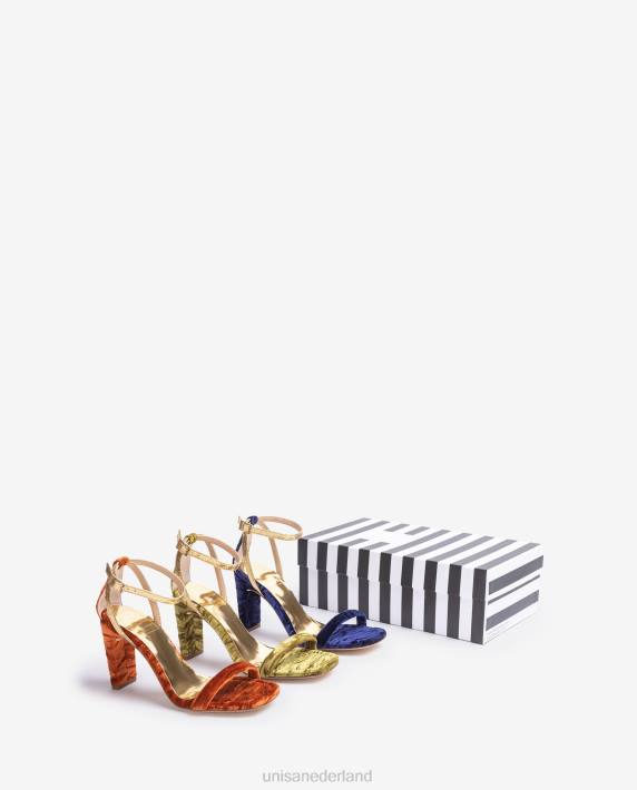 Unisa 02B01314 fluwelen sandaal vrouwen groente