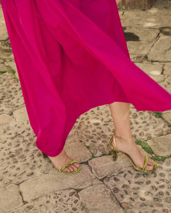 Unisa 02B01314 fluwelen sandaal vrouwen groente