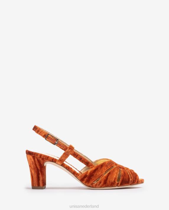 Unisa 02B01318 sandaal gemaakt van fluweel vrouwen bevallig