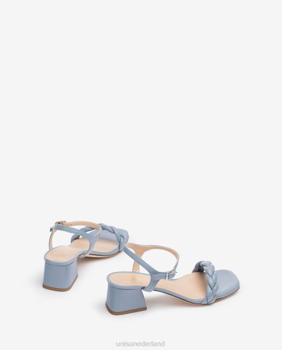 Unisa 02B0147 sandaal met gevlochten band vrouwen blauw