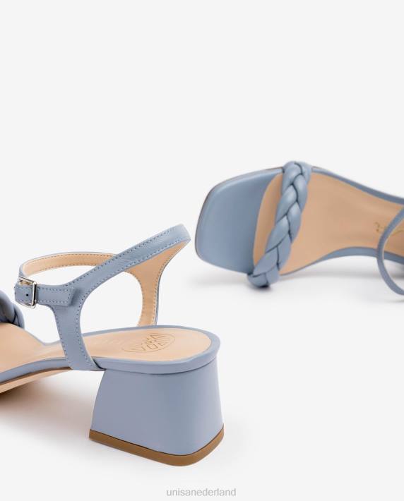 Unisa 02B0147 sandaal met gevlochten band vrouwen blauw