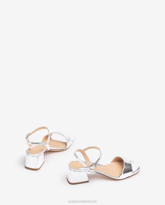 Unisa 02B0151 sandaal met brede hak vrouwen zilver