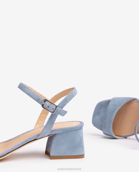 Unisa 02B0155 sandaal met brede hak vrouwen blauw