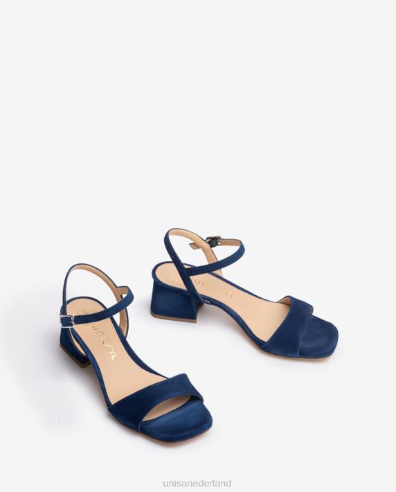 Unisa 02B0156 sandaal met brede hak vrouwen blauw