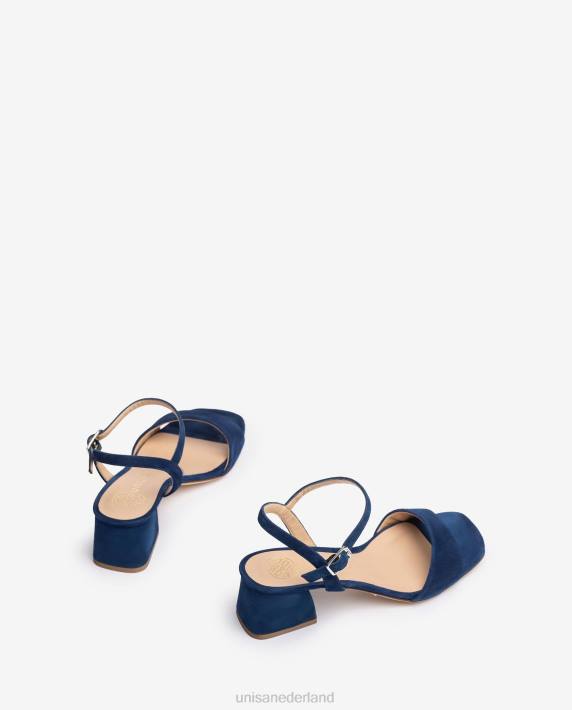 Unisa 02B0156 sandaal met brede hak vrouwen blauw