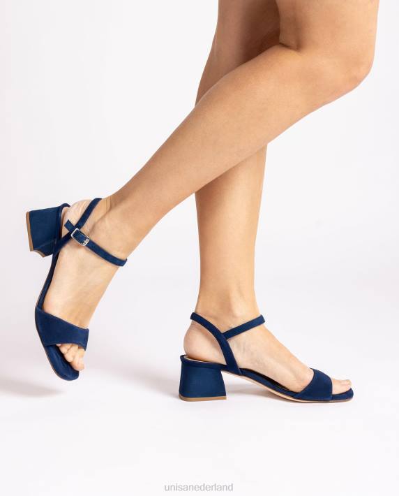 Unisa 02B0156 sandaal met brede hak vrouwen blauw
