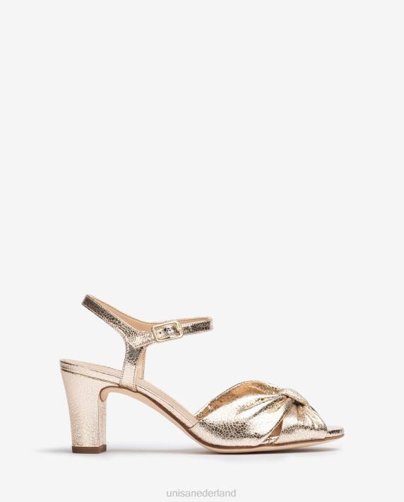 Unisa 02B0175 nette sandaal met metallic effect vrouwen mode