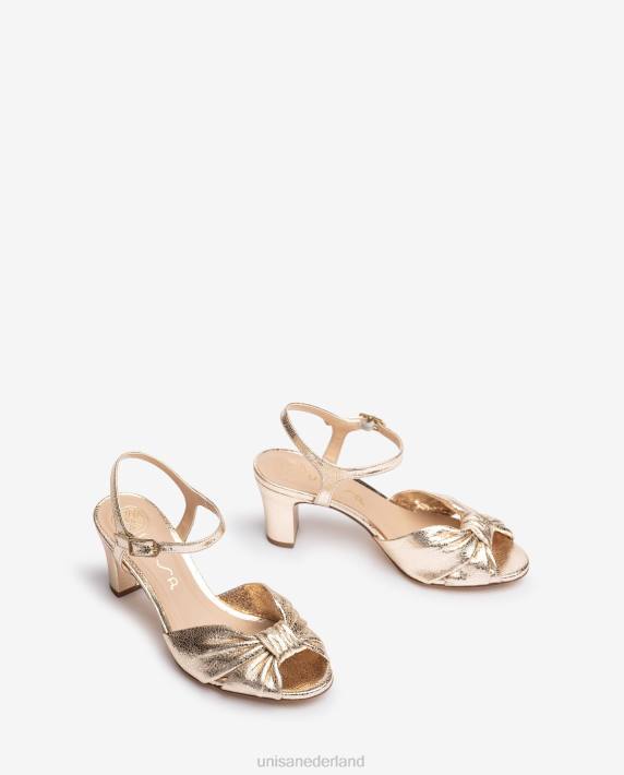 Unisa 02B0175 nette sandaal met metallic effect vrouwen mode
