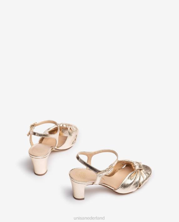 Unisa 02B0175 nette sandaal met metallic effect vrouwen mode
