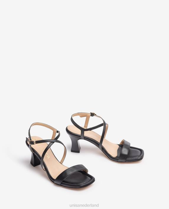 Unisa 02B0181 slimme sandaal met vierkante neus vrouwen zwart