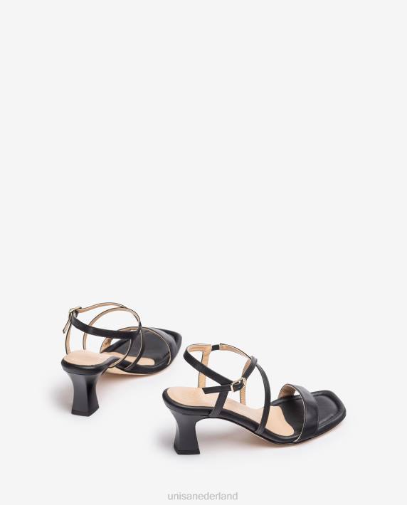 Unisa 02B0181 slimme sandaal met vierkante neus vrouwen zwart